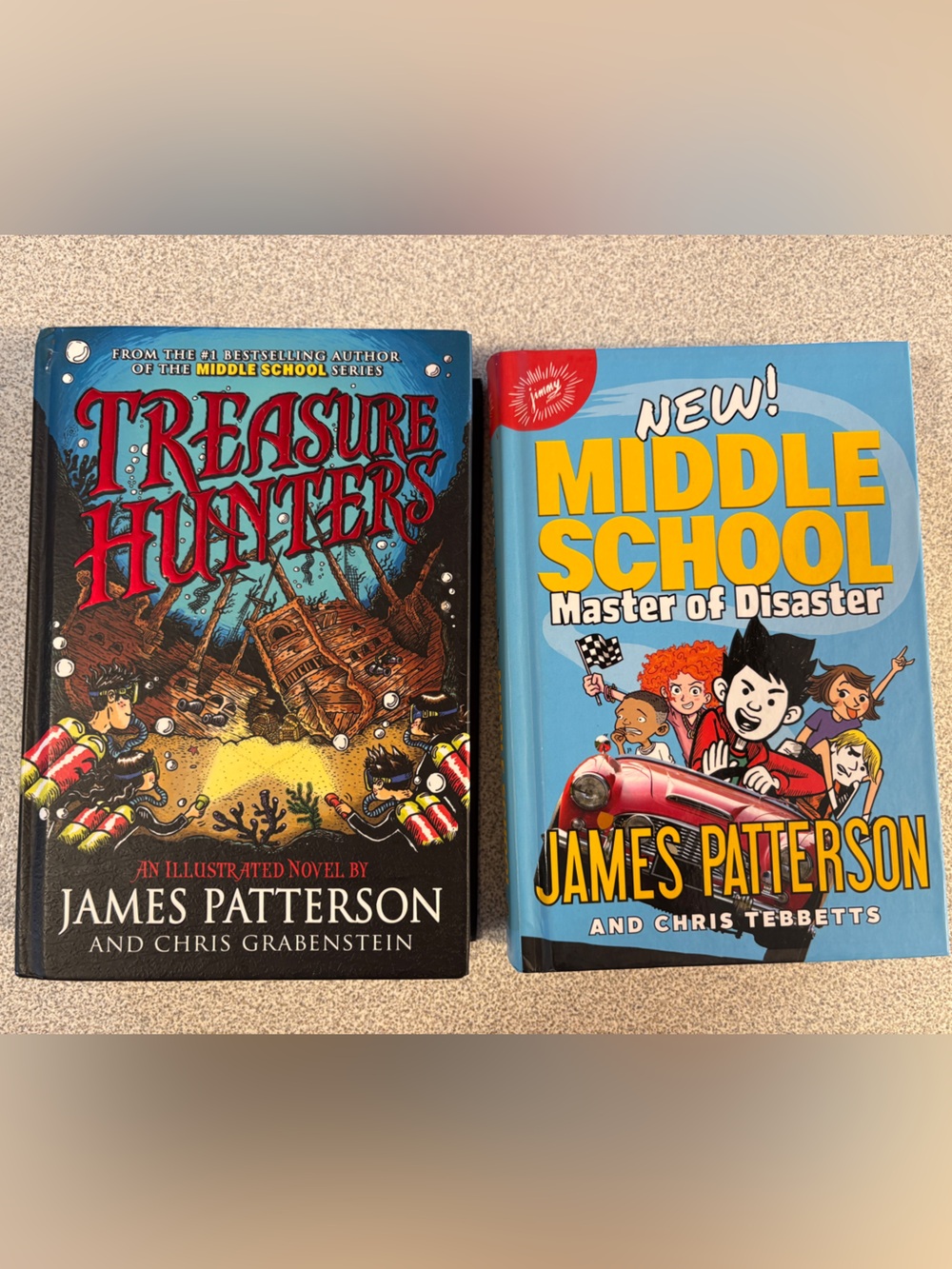 Treasure Hunters & New Middle School Master of Disaster Books-James Patterson